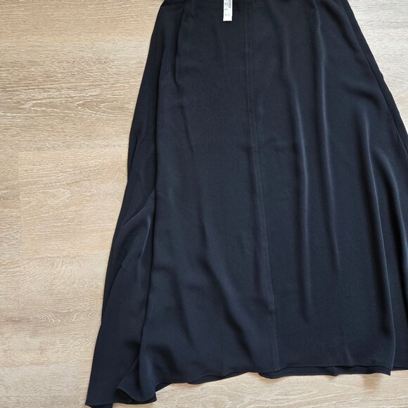 Madewell Skirt Womens Asymmetric Midi Black Minimalist Size 2 New With Tags - Picture 16 of 17